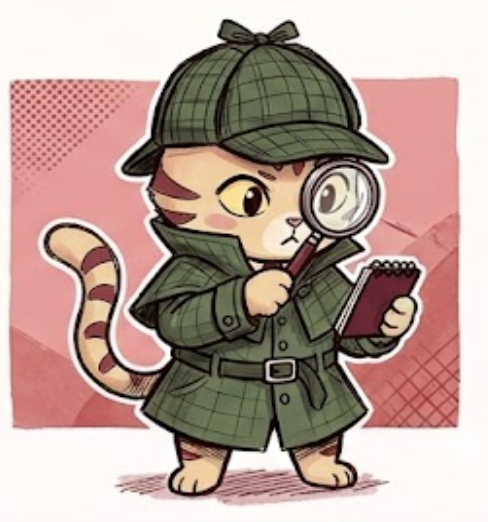 Detective cat